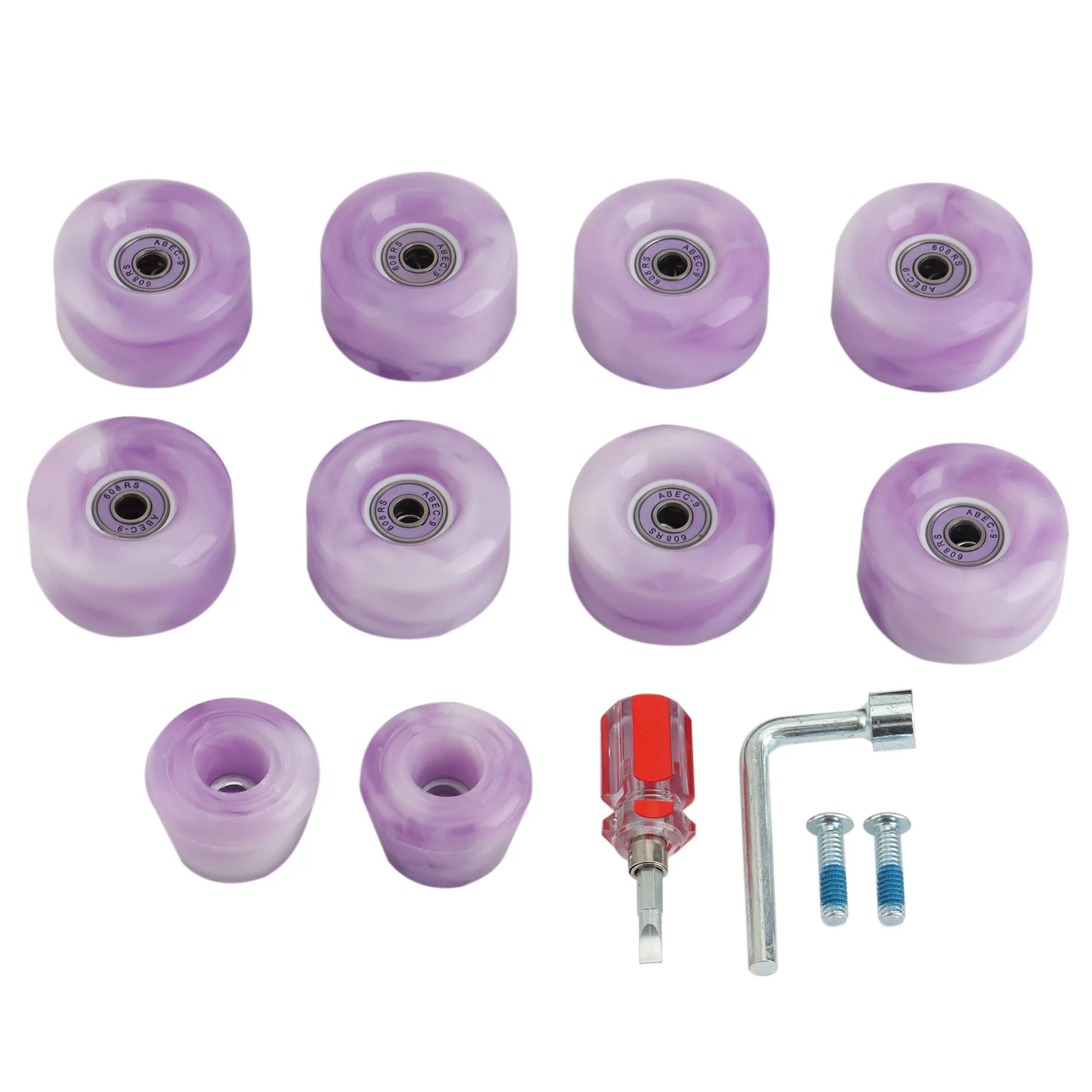 

8 Pack 82A Roller Skate Wheels 32 x 58mm,Skate Wheels with Bearings Installed Double Row Skating Accessories,Purple