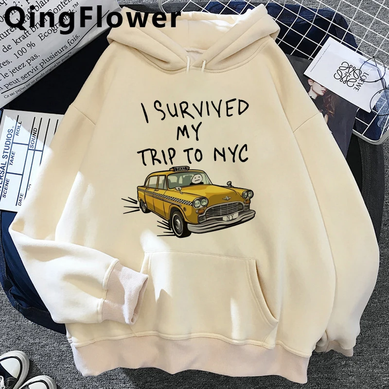 

I Survived My Trip To NYC Fleece Hoodies Men Tom Holland Same Style Sweatshirt Male Female Unisex Autumn Spring Hoody Pullover