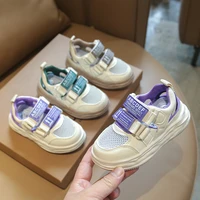 2022 new korean toddler skate shoes boys and girls students mesh breathable velcro sneakers childrens soft sole sports shoes