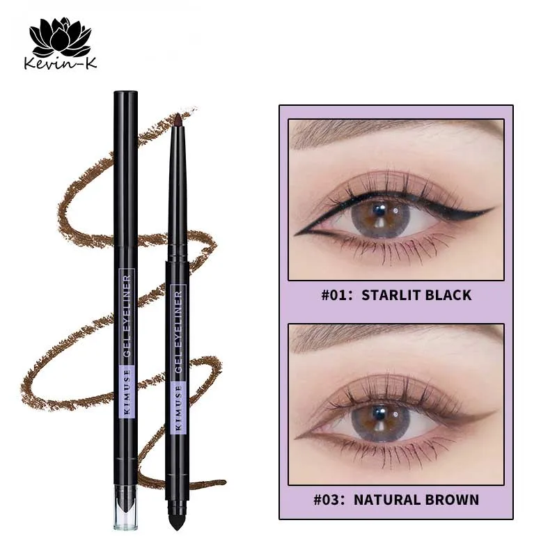 

Двухсторонняя подводка для глаз гелевый карандаш натуральные не оставляющие пятен макияж коричневый карандаш для сна Новая Подводка для глаз для начинающих черный 4 цвета