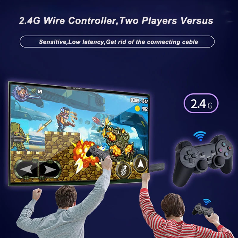 Игровая консоль Blulory 64 ГБ 10000 встроенных игр ретро портативный беспроводной