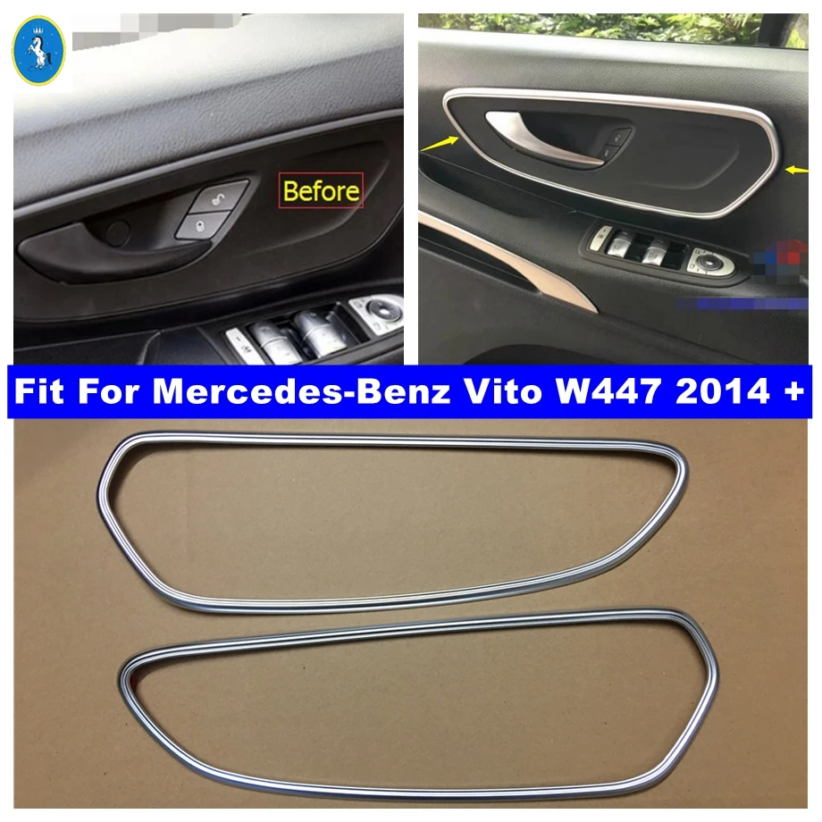 

Interior Moulding Accessories For Mercedes-Benz Vito W447 2014 - 2021 Car Door Pull Doorknob Handle Bowl Molding Cover Kit Trim