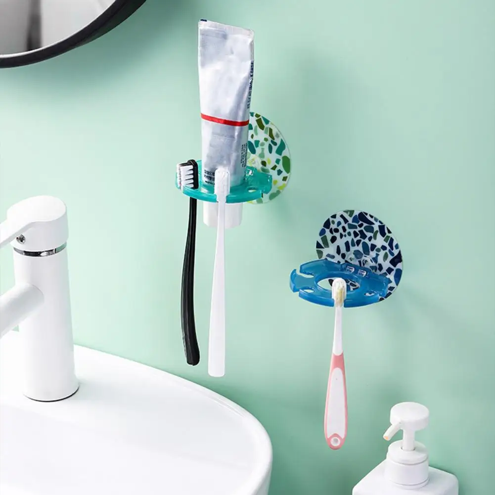 

ABS Great 4 Colors Toothbrush Storage Rack Strong Stickiness for Restroom