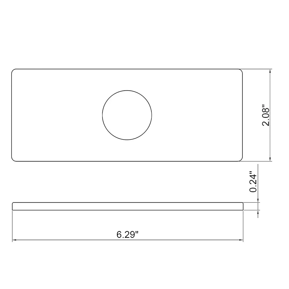 

Durable Cover Plate Faucet Accessories 304 Stainless Steel Anti-corrosion Black / Gold / Silver 1 Pcs 162mm*63mm