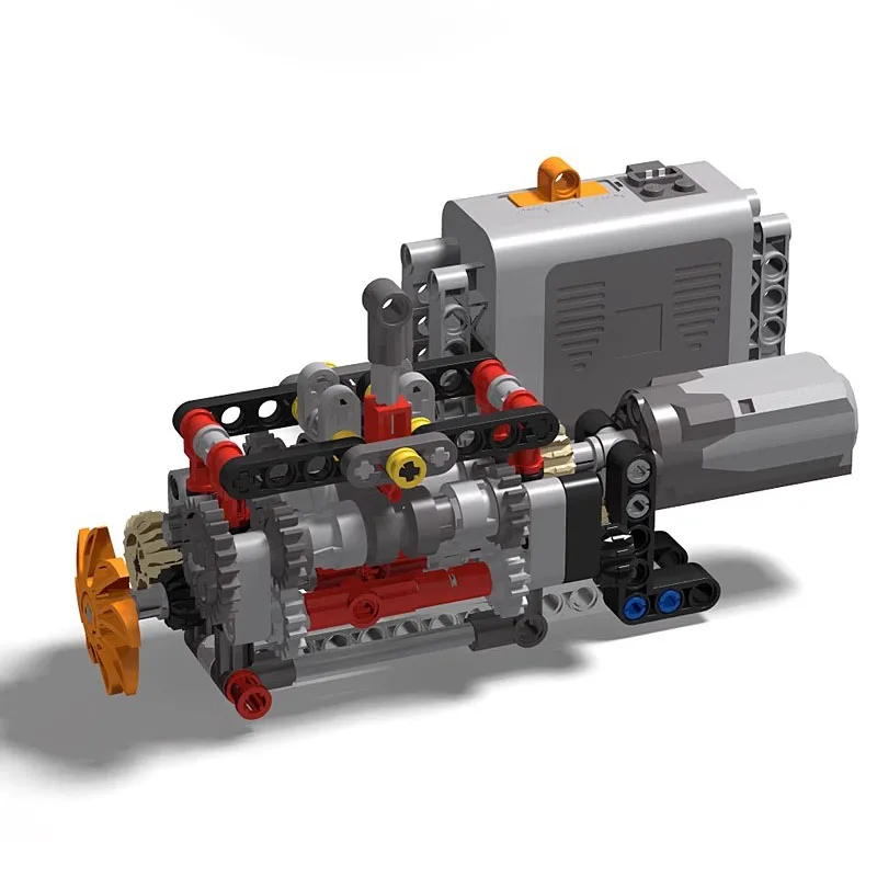 Техническая 6-скоростная последовательная коробка передач образовательные MOC