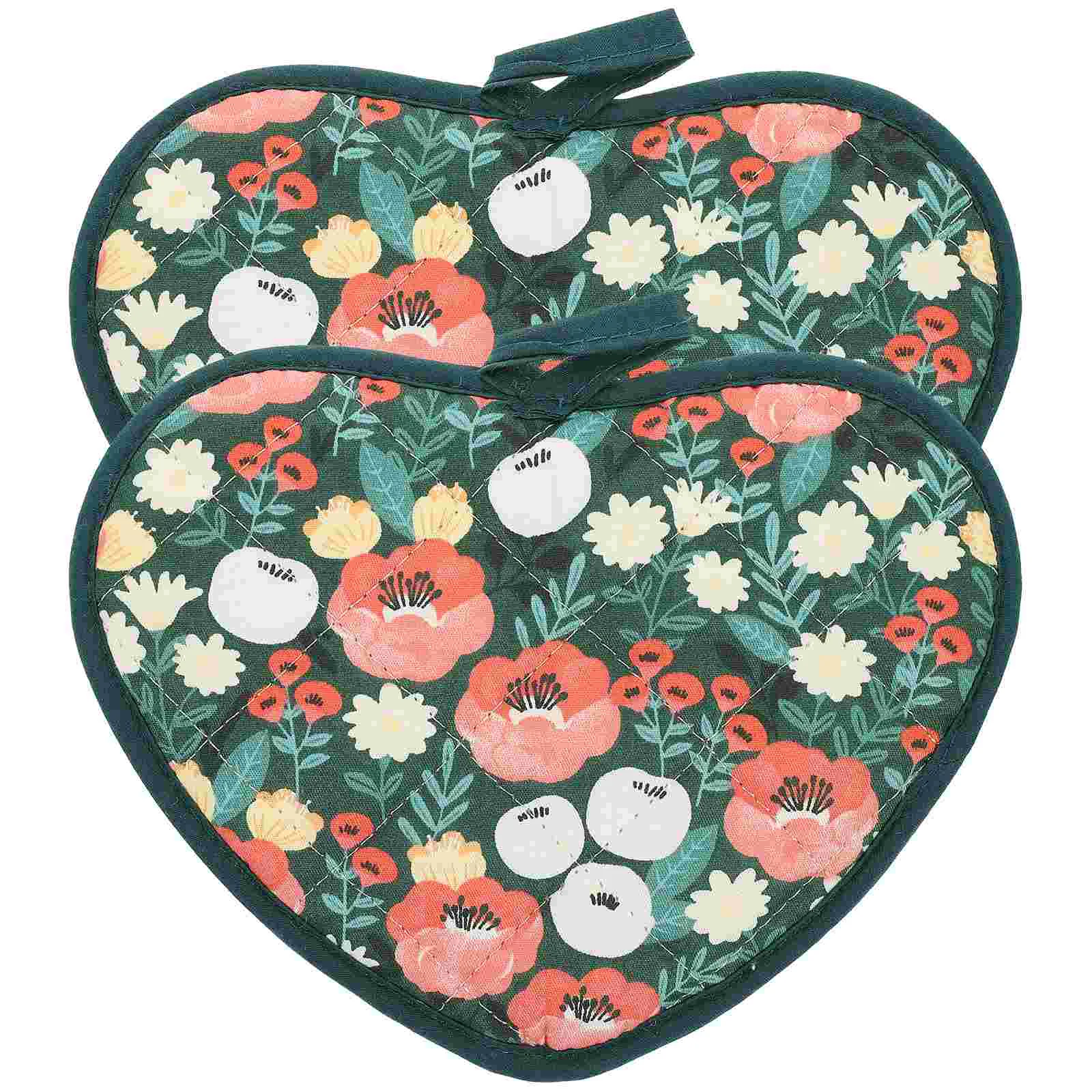 

2pcs Safe Kitchen Reusable Cotton Mitten Heat Resistant Mittens Mittens Microwave Mitten for Kitchen