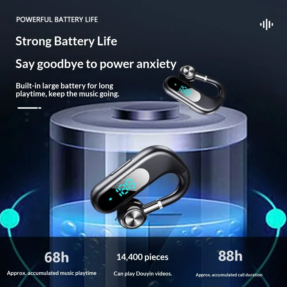 Фото Новые Bluetooth-наушники 2025 года: высокое качество звука, шумоподавление, сверхдолгое время работы от аккумулятора. Идеально для бизнеса, киберспорта и спорта. №2