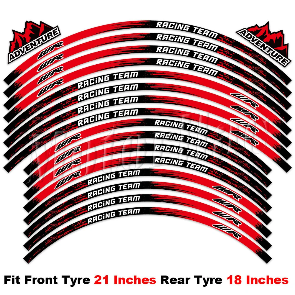 

Светоотражающая наклейка на обод колеса мотоцикла, 21/18 дюймов, полосатая наклейка, аксессуары для WR250R WR250F WR450F WR 250R 250F 450F