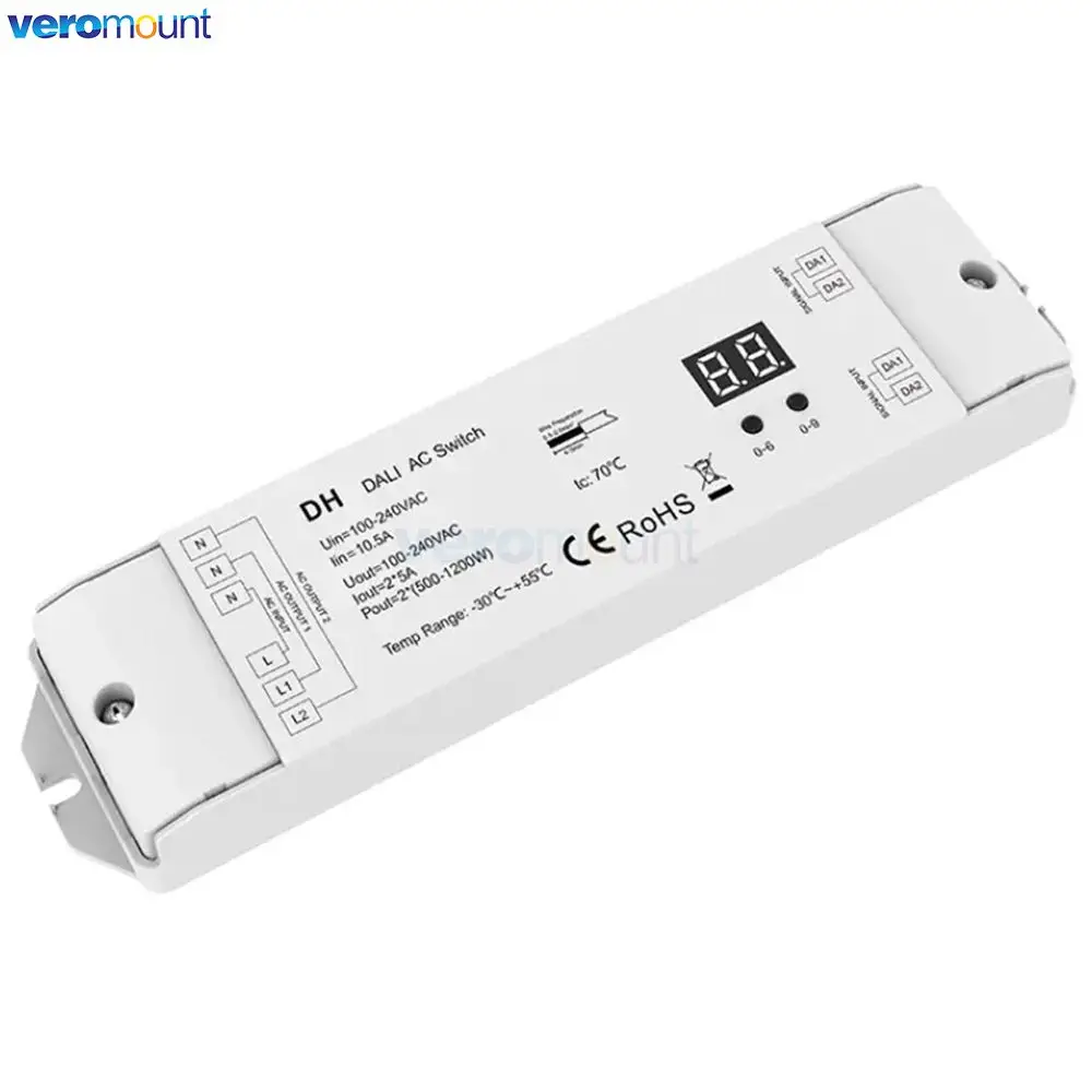 Skydance DH 2 DALI Контроллер переключателя переменного тока Адрес DT7 Диммер