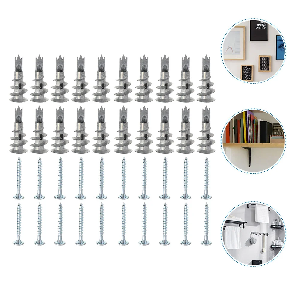 

Self- Drilling Drywall/ Hollow- Wall Anchor with 304 Self Tapping Stainless Steel Screws, 100 Pieces ( 50 Anchors+ 50 Screws )