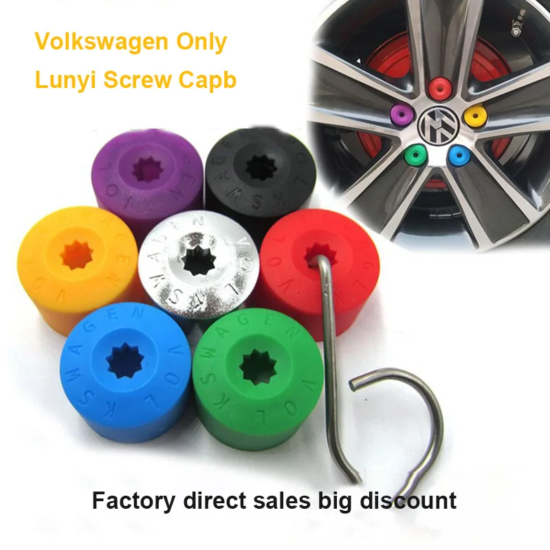 Car Tire Wheel Screw Cap Protection Decorative Cover for Volkswagen Polo New Bora Antiguan Jetta Screw Cap Car Accessories