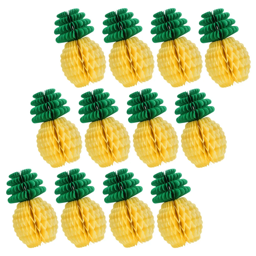 

Honeycomb Hanging Decoration Pineapple Ornament Party Favors Decors Paper Tissue