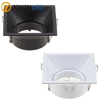2pcs aluminum round square round led adjustable fixture for gu10 mr16 bulb lamp holder base spot lighting fixture accessories