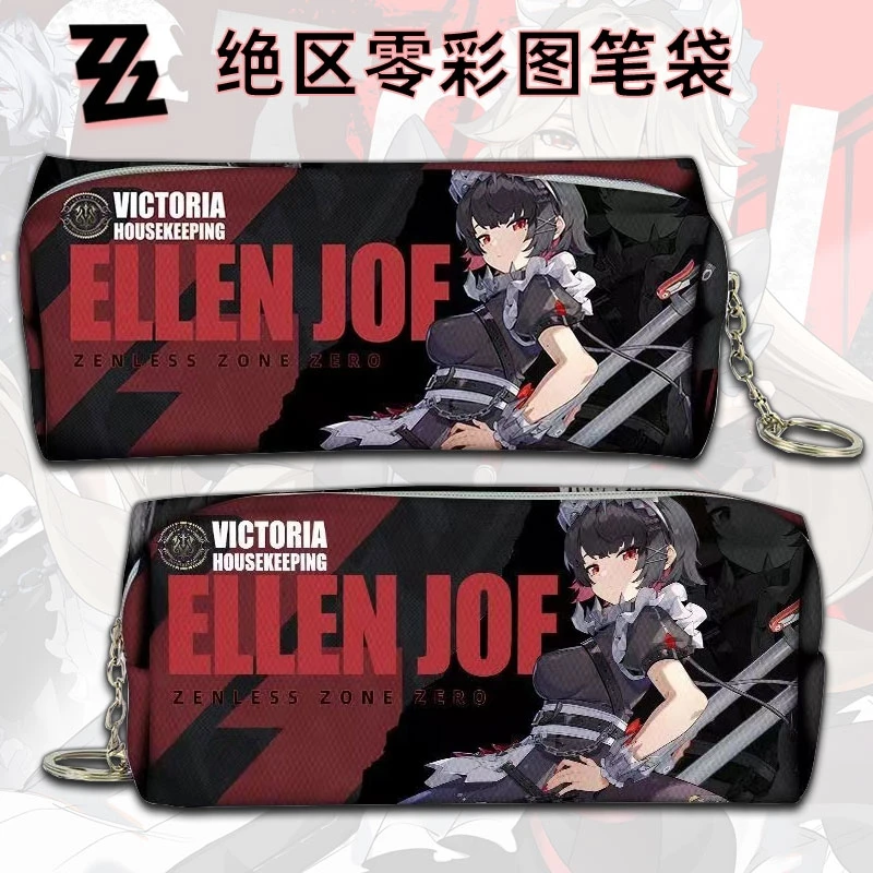 Аниме Zenless Zone Zero Soldier 11 Эллен Джо Косплей Сумка-ручка Пенал Большой емкости
