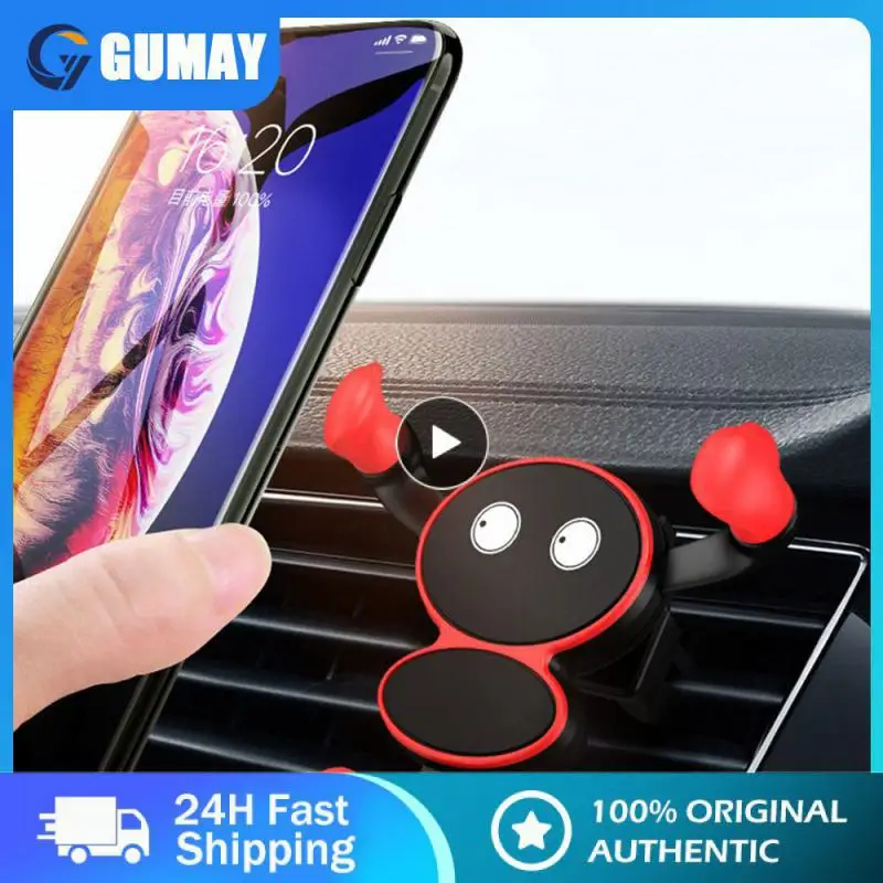 

Мультяшная подставка для мобильных телефонов вращающаяся на 360 ° поддержка Gps многофункциональный гравитационный автомобильный держатель автомобильные принадлежности прочный