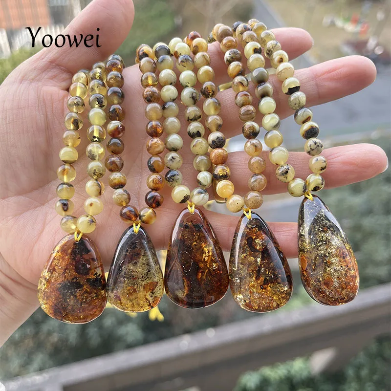 6 5 мм 100% оригинальный янтарный кулон ожерелье подарок натуральный камень круглые