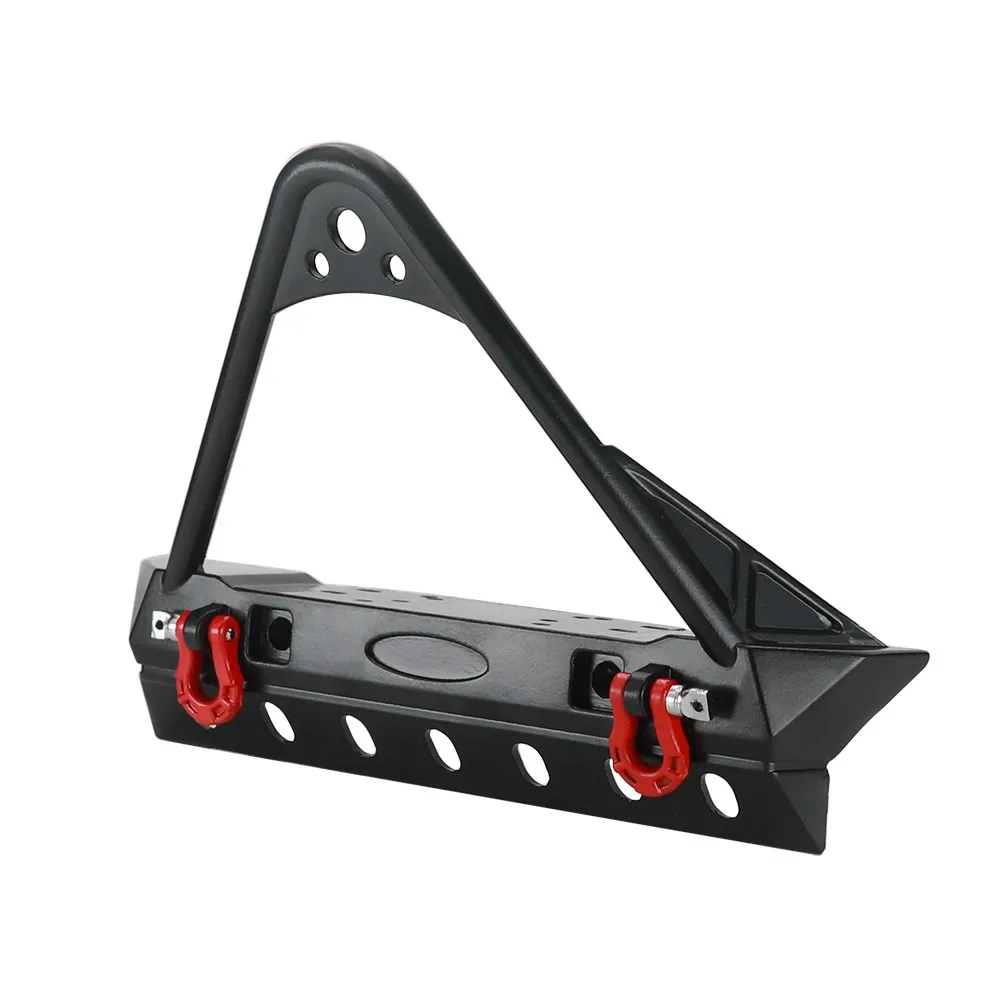 

For 1/10 Rc Crawler Trx4 Defender Axial Scx10 90046 Scx10 Iii Axi03007 Axi03003 Upgrade Metal Front Bumper With Lights