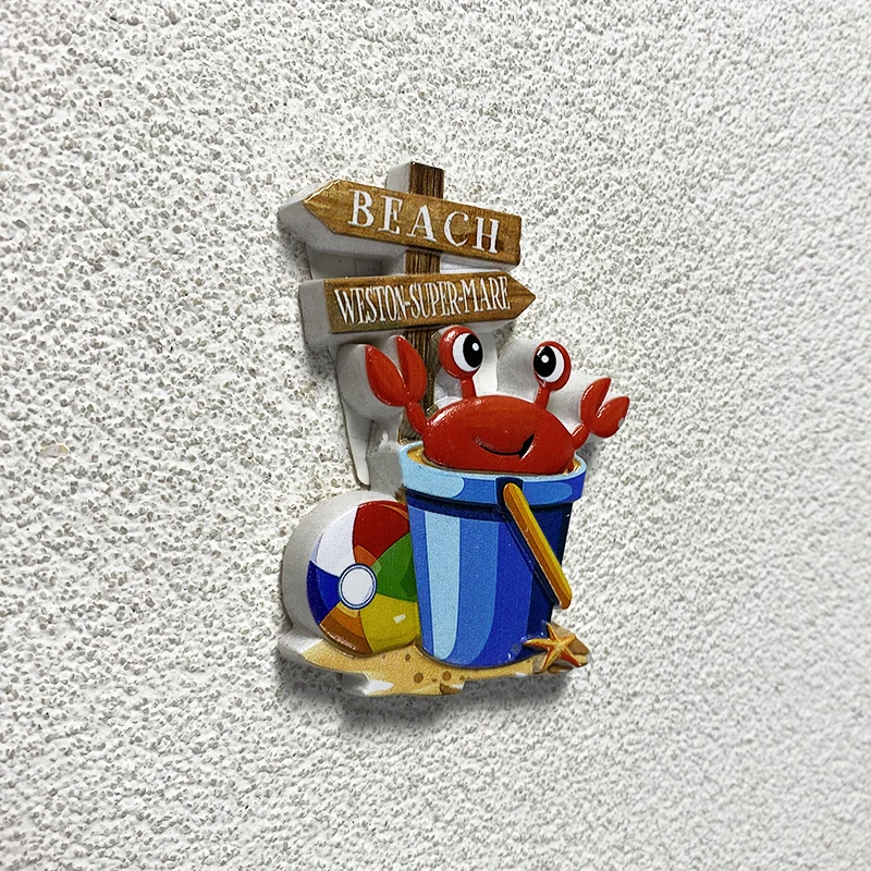 Weston-sur-mer Beach Travel Сувенирные поделки Домашний декор Краб Стереоскопические 3d