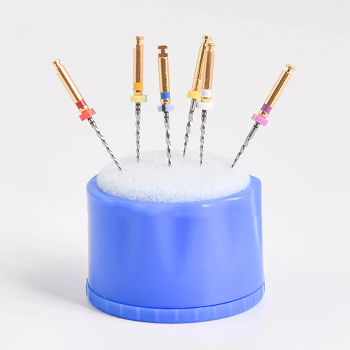 

1 Pc Endo Stand wtih Sponge Autoclavable Blue Round Stand Endo Stand Cleaning Base File Block Holder for Office