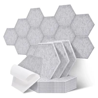 14 pack self adhesive hexagon acoustic panels beveled edge acoustic treatmentsound padding for wall decorstudiooffice