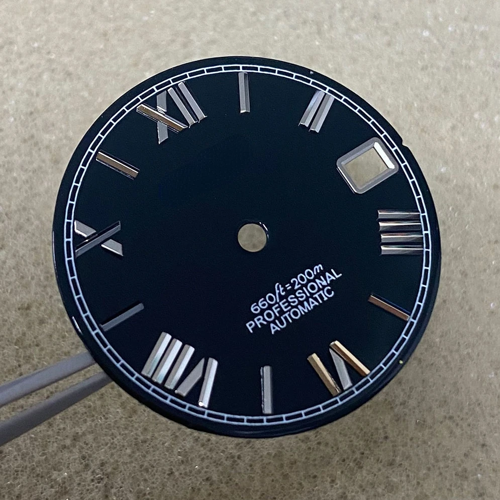 S Enamel Rome Modified Watch Accessories 28.5mm Watch Dial Noctilucent Dial Suitable for NH35/36/4R/7S Movement