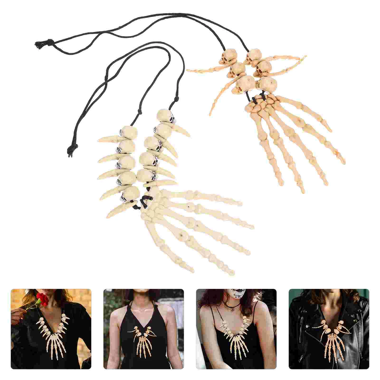 

2Pcs Pendant Necklace Hand Charm Fancy Party Jewelry Gifts