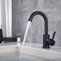 black single handle single hole wash basin sink faucet hot and cold bathroom faucet deck mounted kitchen faucet