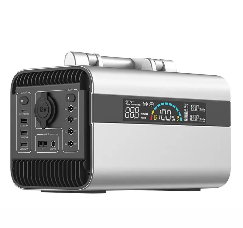 

renewable Camping Energy Storage Battery Backup 600W Portable Power Station Mobile Power Bank Station Generator