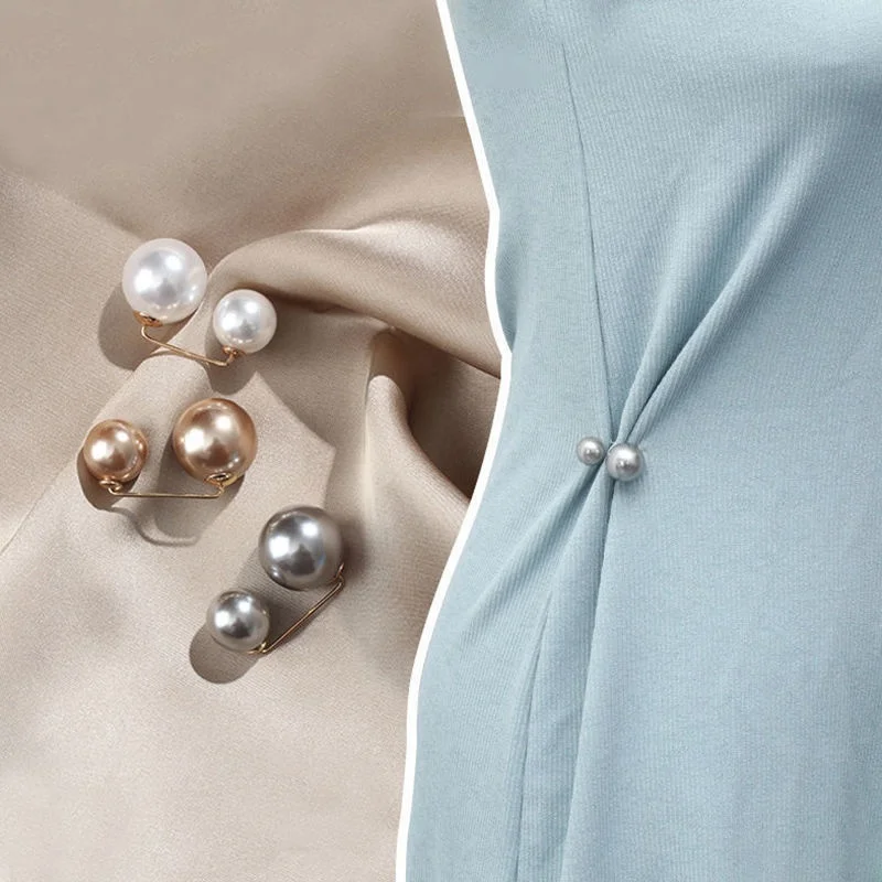 

Brooch sweater open breasted brooch 3-piece/set Women's fashion tight fitting brooch double pearl brooch metal lapel brooch