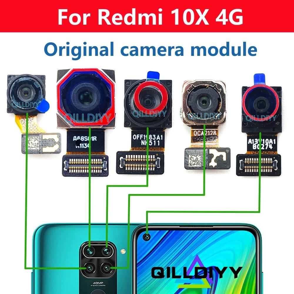 

Оригинал для Xiaomi Redmi 10X 4G Redmi10x, фронтальная селфи-палка, основная задняя камера, модуль просмотра, задняя сторона, гибкий кабель, широкая глубина