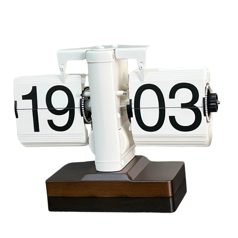 Элегантные настольные цифровые часы с поворотной страницей винтажные стили