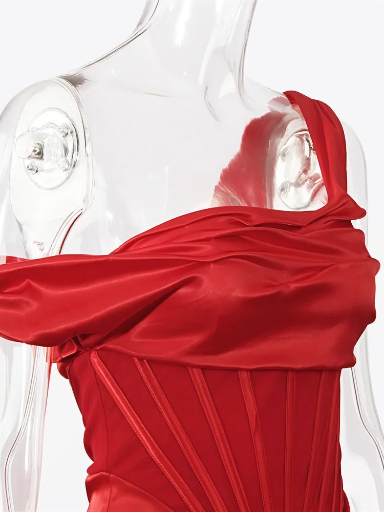 Мини-платье Kesiachiccly с открытыми плечами