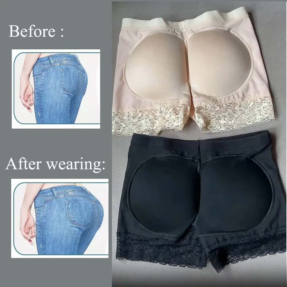 Hip Pads Shapewear Panties Women Low Waist Butt Lifter Underwear Removable Padded Hip Enhancer Buttocks