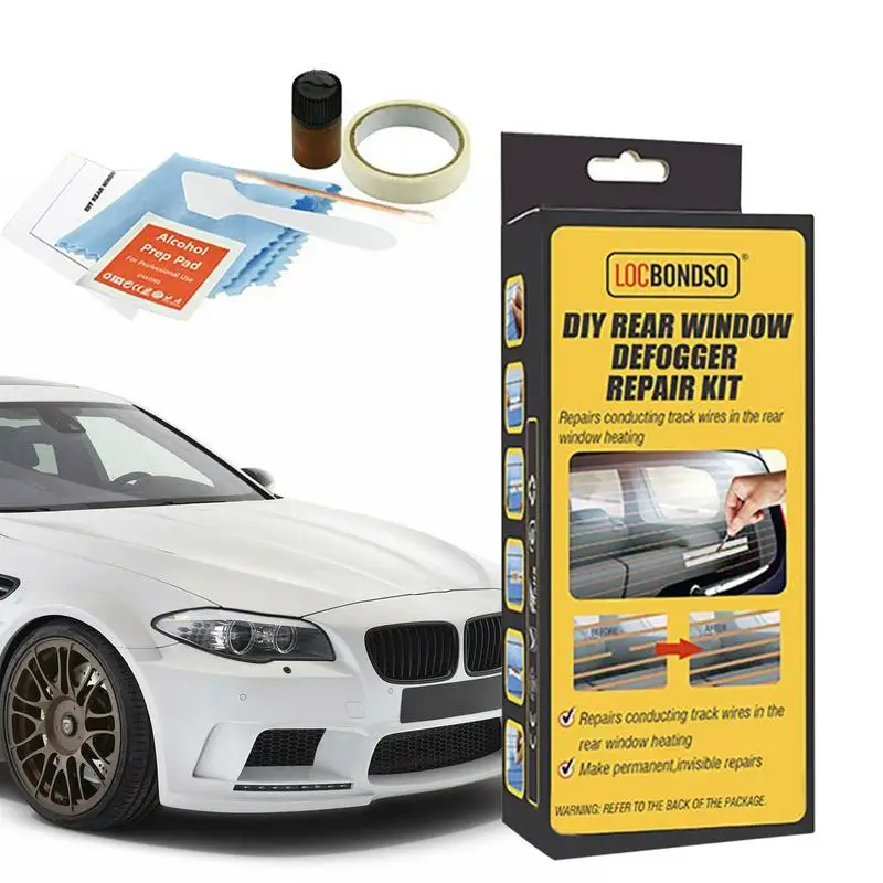 

Rear Defroster Repair Kit DIY Conductive Quick Repair Car Window Windshield Defogger Defroster Repair Kit Fixes Scratched Broken