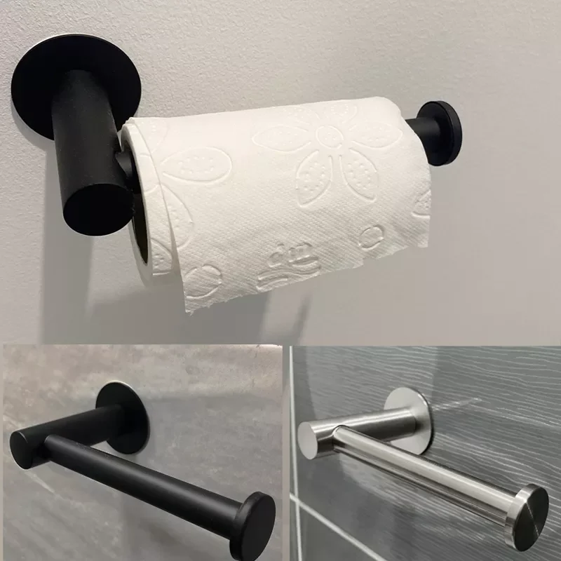 

2023 Toilet Wall Mount Toilet Paper Holder Stainless Steel Bathroom Kitchen Roll Paper Accessory Tissue Towel Accessories Holder