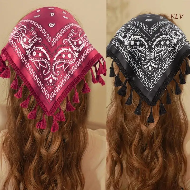 

Ethnic Style Print Woman Hairband Shape Bandana Headband Adjustable Turban Spring Summer Hair Accessories