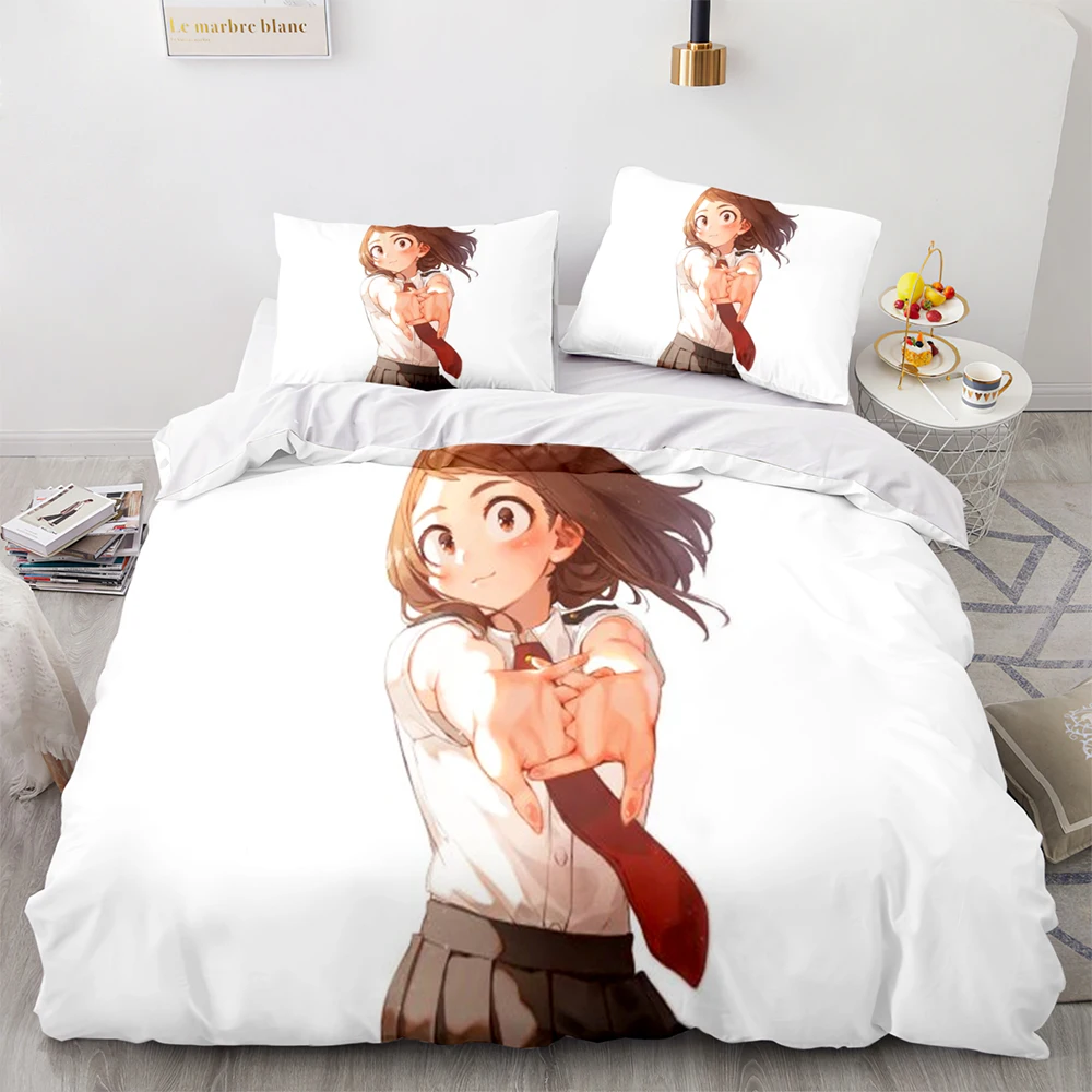 

Academia 3D Printed Bedding Set Cartoon Duvet Anime My Hero Cover Pillowcases Comforter Bedding Set Bedclothes Home Textiles