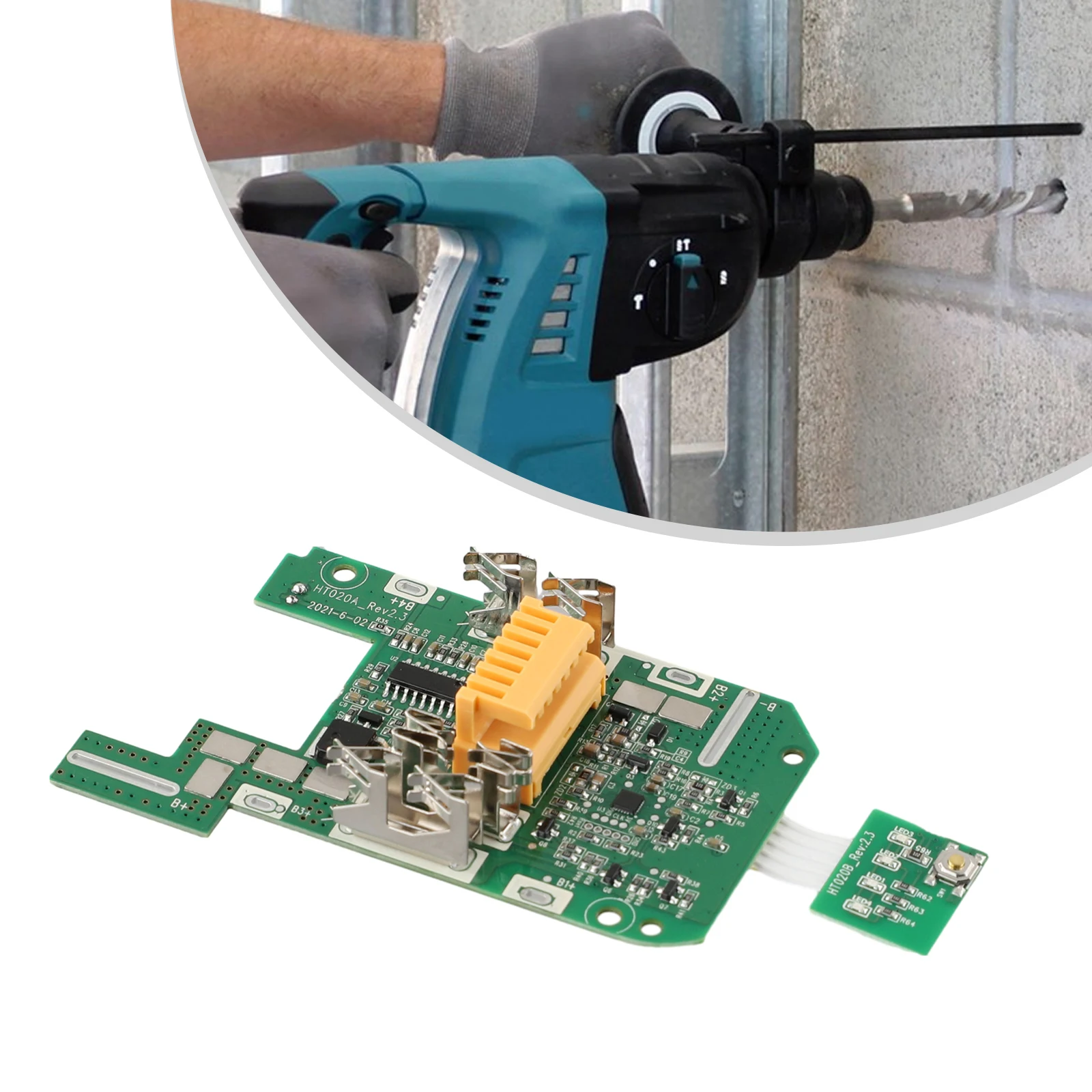 

1x PCB Circuit Board PCB Circuit Board Accessories For Bl1860 15-cell Green Built-in Dual ICs Detect High Quality