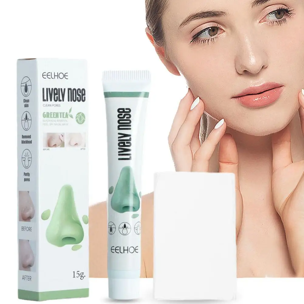 

Blackhead Removal Peel Off Nasal Mask Deep Cleansing Pore Strips Nose Cleaning Care Shrink Pore Cream For Nose Green Tea Ex M4B1