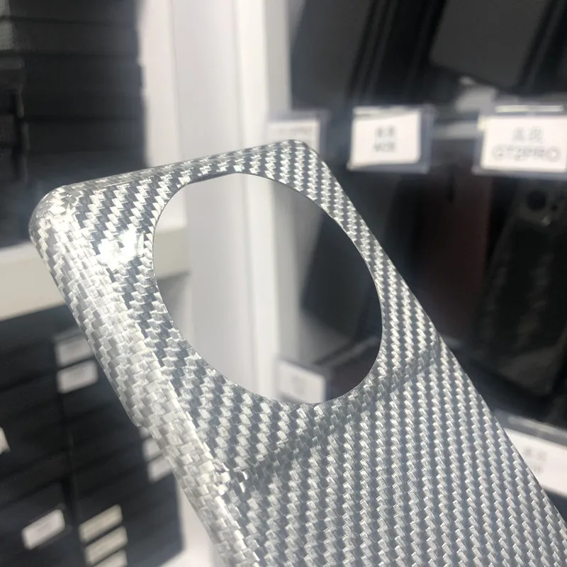 Xiaomi 12S Ultra Carbon Fiber Phone Case for Xiaomi 12s Ultra Aramid Fiber Cover Glossy Silver Black Phone Accessories