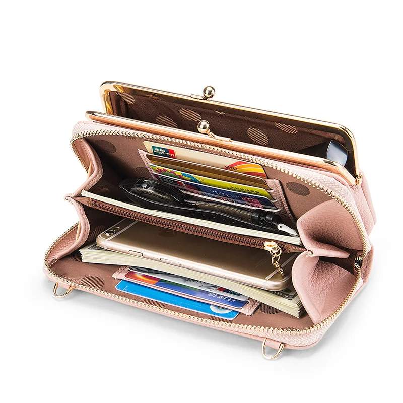 Luxury New Women's Bag Korean Fashion Shoulder Crossbody Bag Mobile Phone Bag Multifunctional Horizontal Bag Cosmetic Bag Wallet