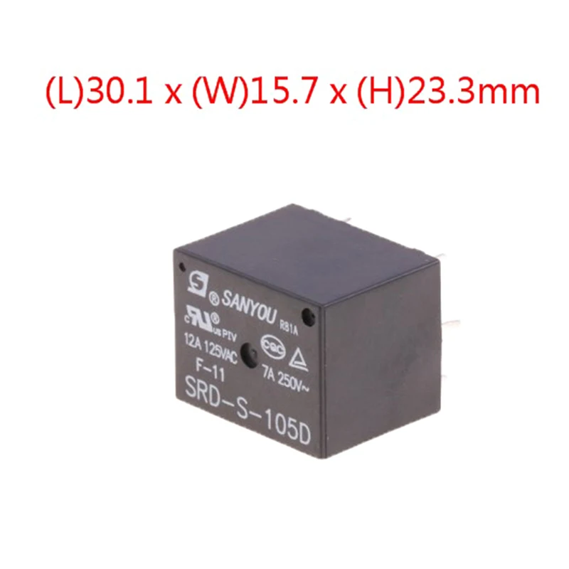 

1pc SANYOU 12V DC 7A PCB SRD-S-105 112 124DM Power Relay 5 pin RSD