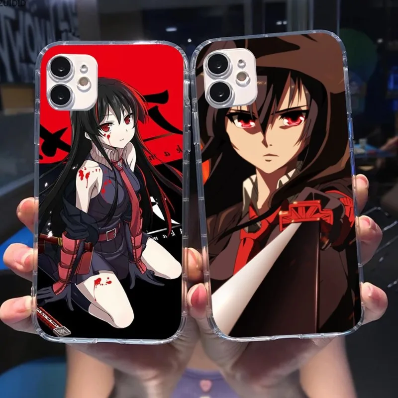 Akame Ga Kill Anime Phone Case For IPhone 14 13 12 11 XS X 8 7 6 Plus Mini Pro Max SE 2022 Soft Transparent Phone Cover