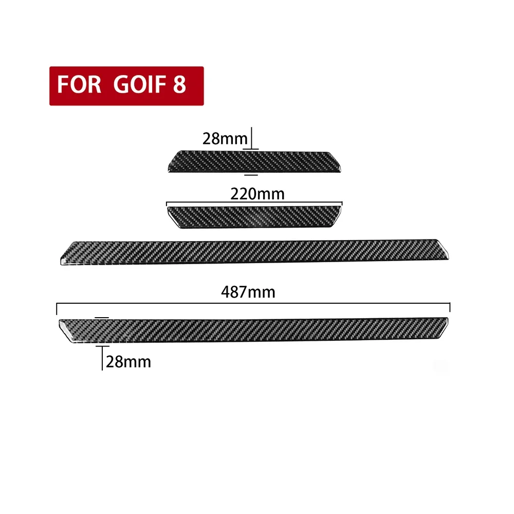 

Для Volkswagen Golf 8 GTI MK8 2021-2023 дверь из углеродного волокна приветственная педаль панель полоса автомобильные аксессуары для интерьера декоративные наклейки