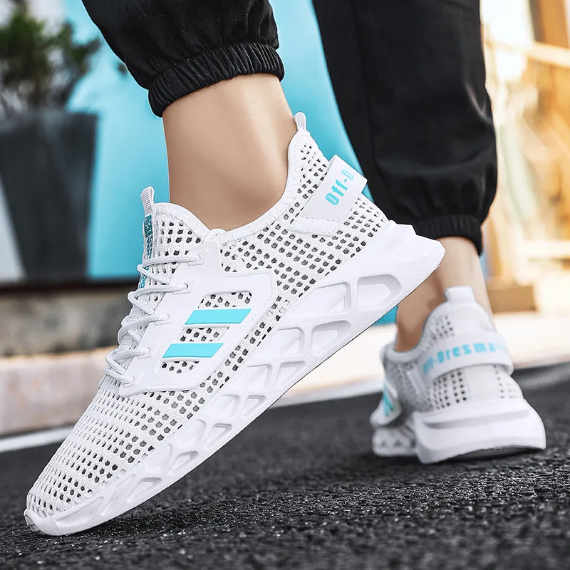 Лидер продаж синие мужские кроссовки с дышащей сеткой мужская удобная модная