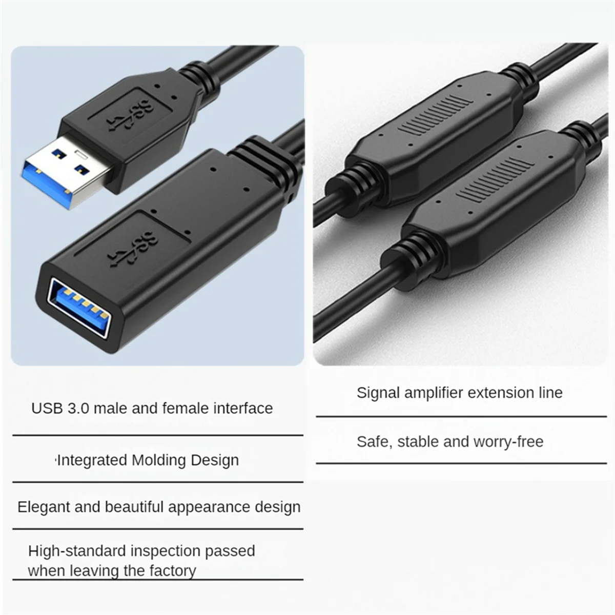 Удлинительный кабель USB 3.0 папа-мама Активный удлинительный USB-ретранслятор с