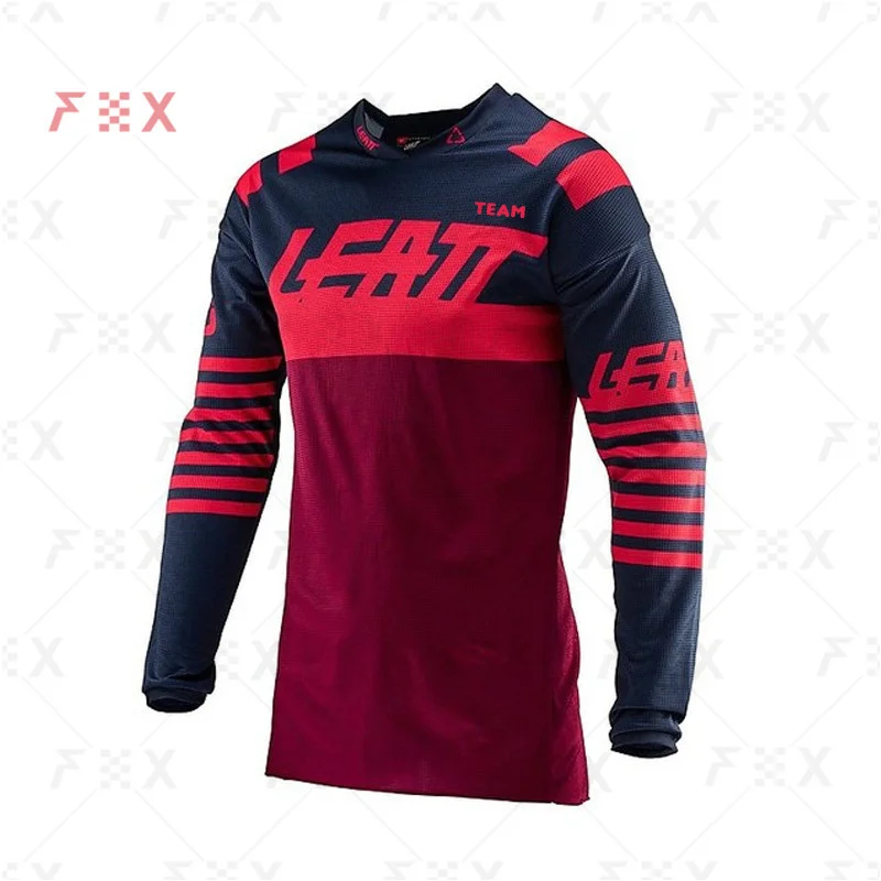 

2022 motorcycle mountain bike team leatt downhill jersey Offroad DH MX bicycle locomotive shirt cross country mountain bike