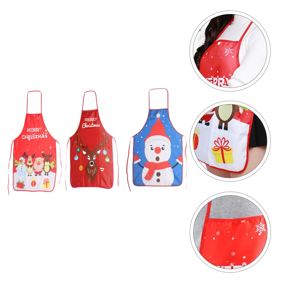 

Apron Christmas Apronswomen Cooking Party Santa Holiday Adult Claus Chef Housewares Bib Half Clothing Fun Decoration