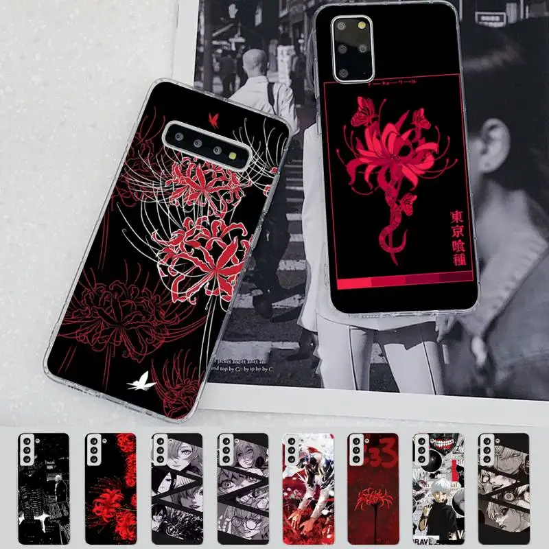 

Anime Tokyo Ghoul Flower Phone Case for Samsung S21 A10 for Redmi Note 7 9 for Huawei P30Pro Honor 8X 10i cover