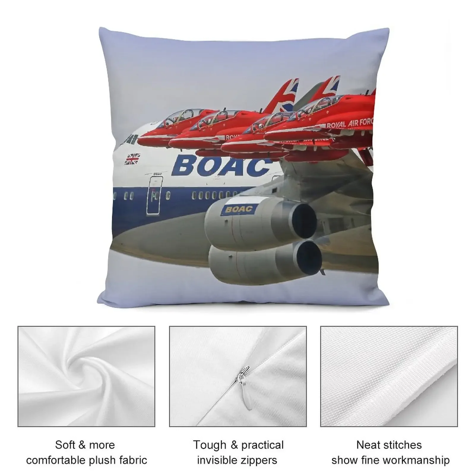 BOAC 747 с красными стрелками Flypast-3 декоративные подушки рождественские украшения